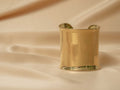 Eye of ra single cuff handmade brass bracelet in gold — Land of Sundara