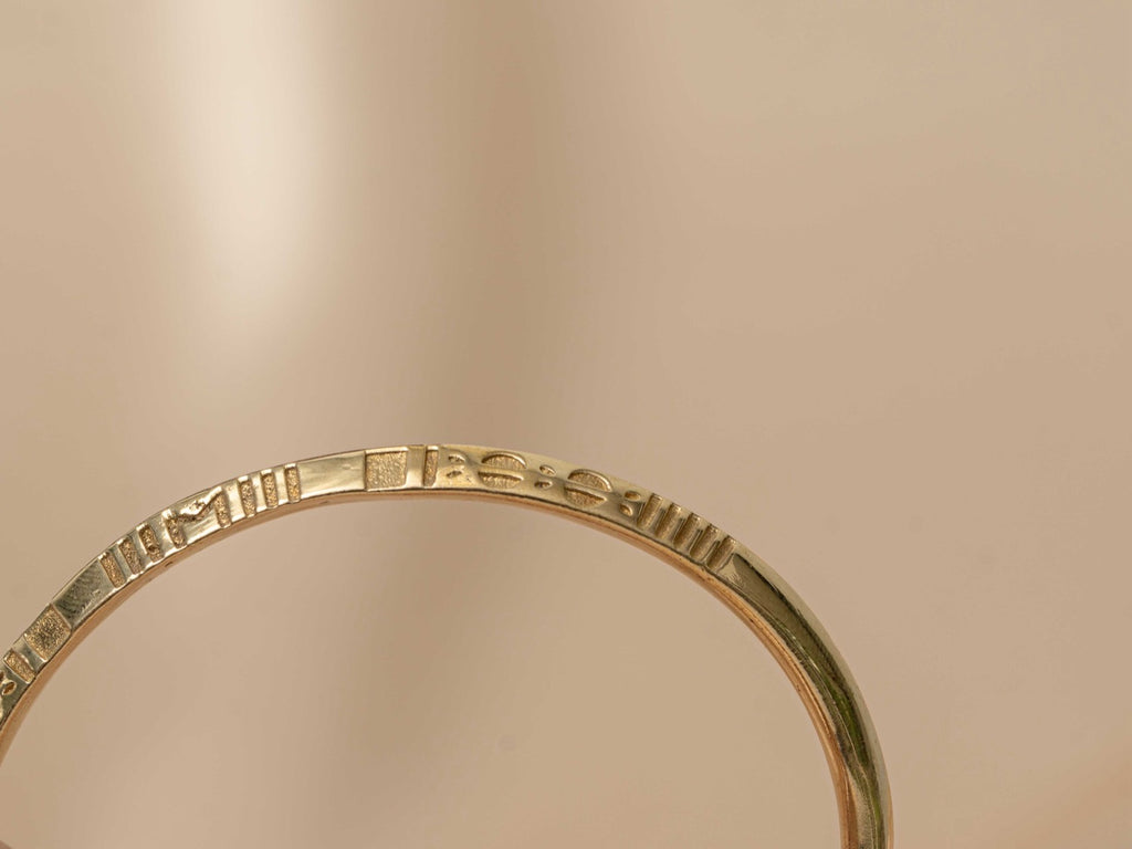 Sphinx engraved gold handmade brass bracelet in gold — Land of Sundara