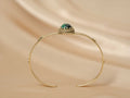 Pharaoh bracelet handmade brass bracelet with malachite stone — Land of Sundara