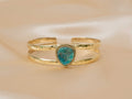 Azura Bracelet handmade brass bracelet with blue apatite stone — Land of Sundara