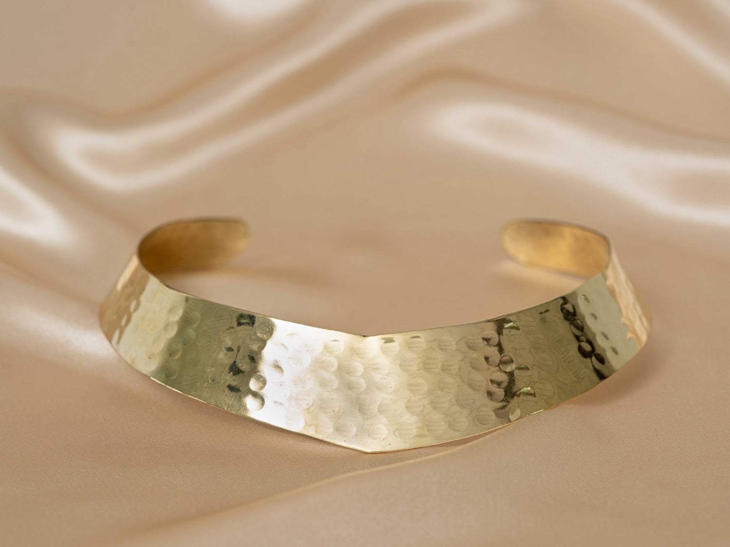 Surya Choker handmade brass necklace in gold — Land of Sundara
