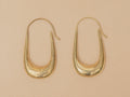 Gaia Earring – Brass handmade brass earring in gold — Land of Sundara