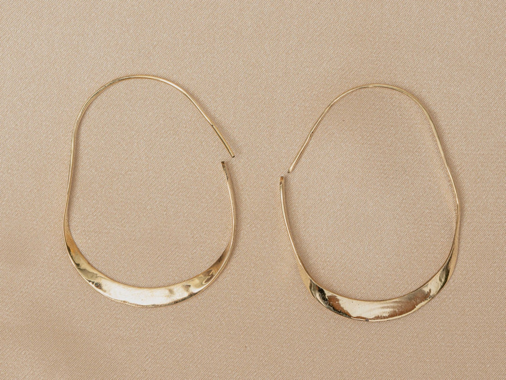 Avalon Twist Hoop handmade silver plated earring in silver — Land of Sundara