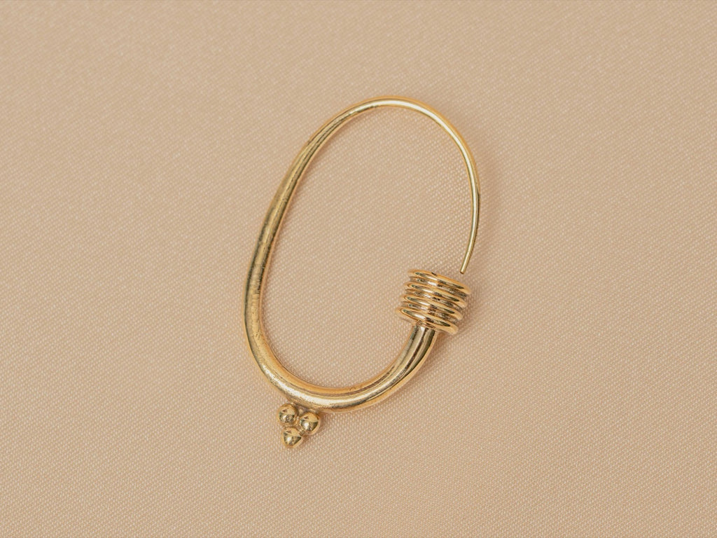 Berber Gold handmade brass earring in gold — Land of Sundara