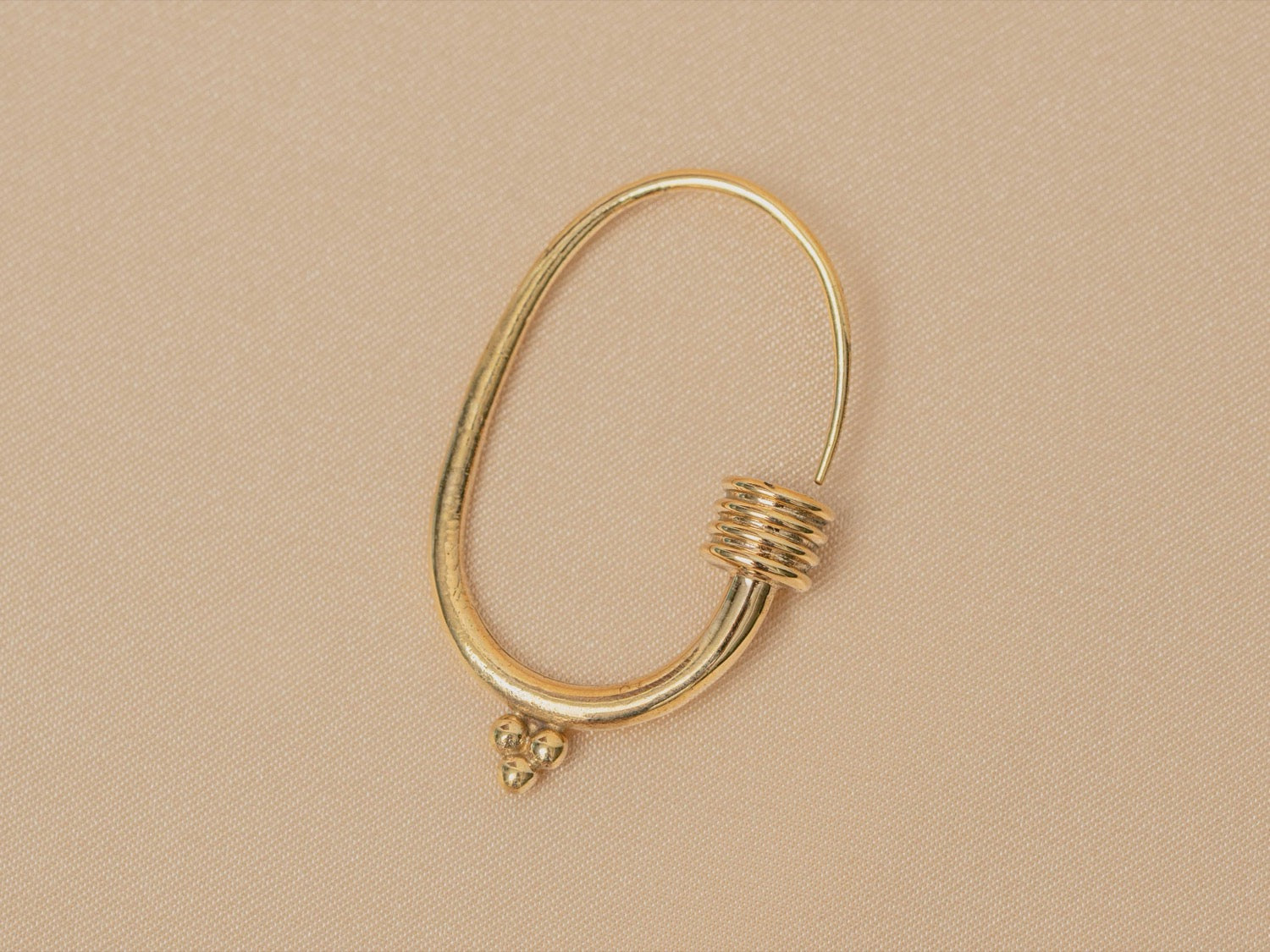 Berber Gold handmade brass earring in gold — Land of Sundara