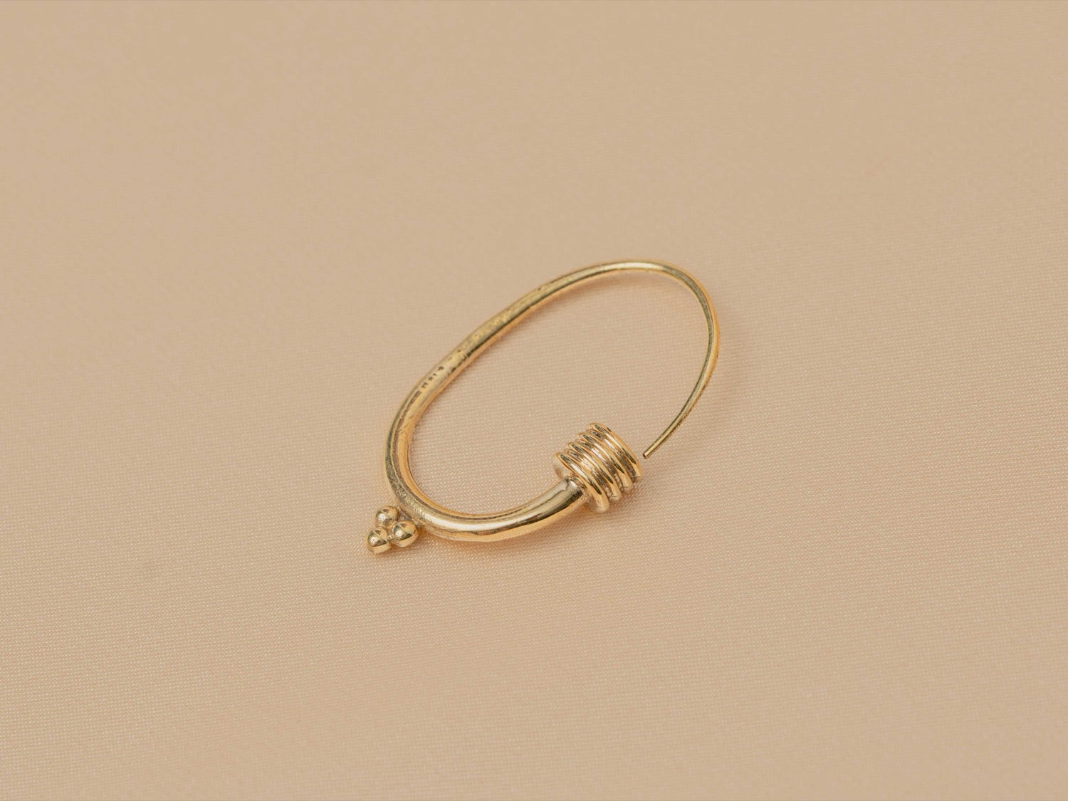Berber Gold handmade brass earring in gold — Land of Sundara