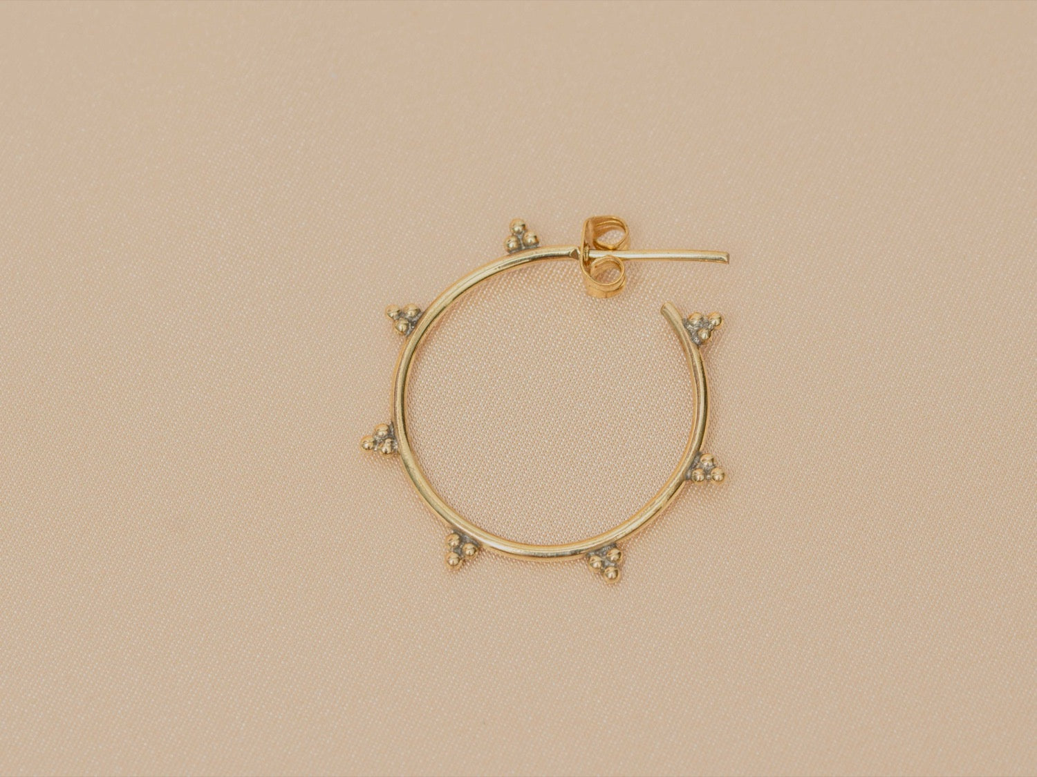 Medina Hoop handmade brass earring in gold — Land of Sundara