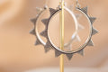 Spire Hoop handmade silver plated earring in silver — Land of Sundara