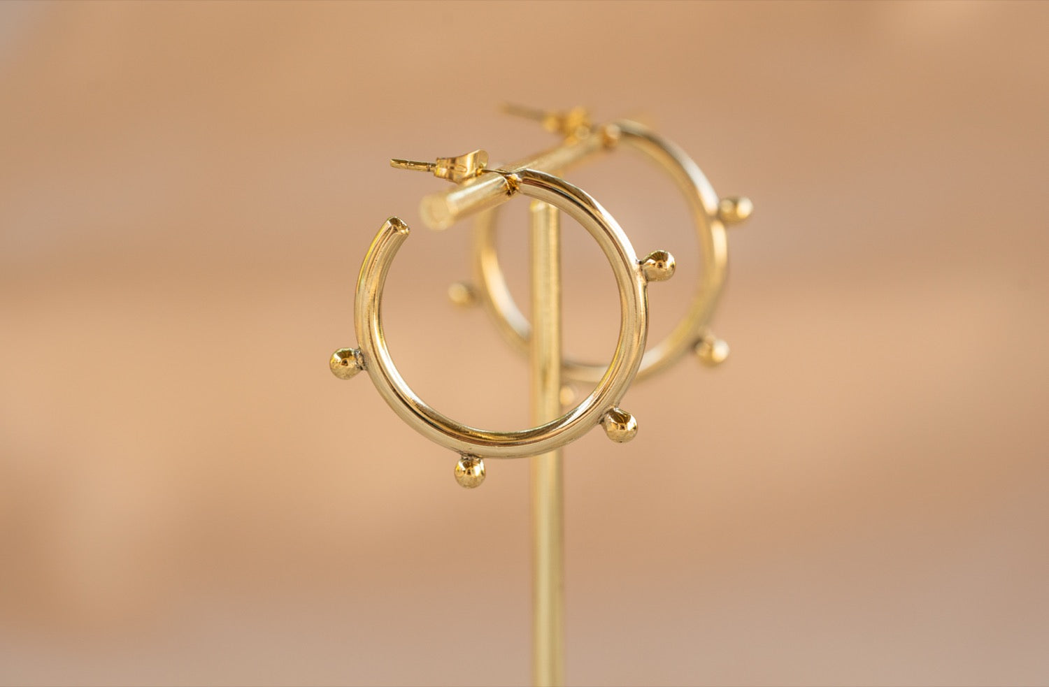 Ember Hoop handmade silver plated earring in silver — Land of Sundara