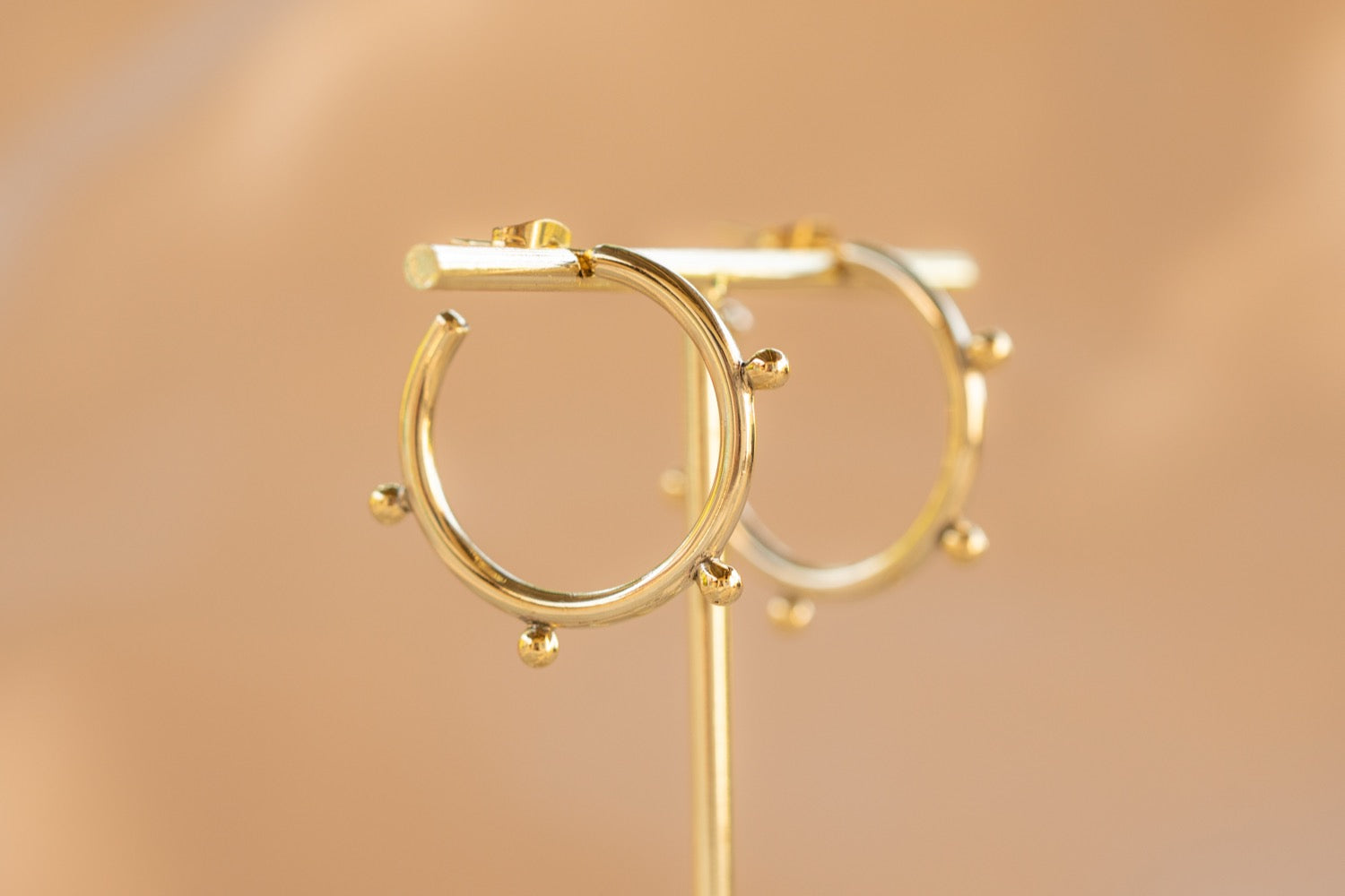 Ember Hoop handmade silver plated earring in silver — Land of Sundara