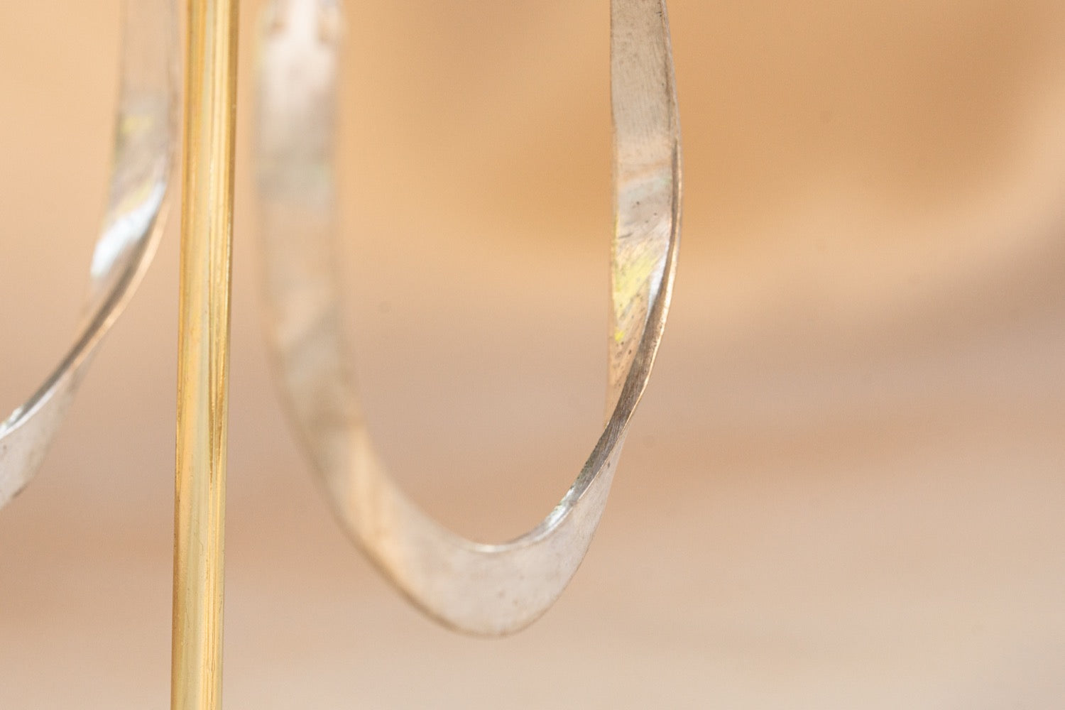 Avalon Twist Hoop handmade silver plated earring in silver — Land of Sundara