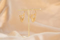 Karnak Hoop handmade brass earring in gold — Land of Sundara