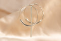 Dune Hoop handmade silver plated earring in silver — Land of Sundara
