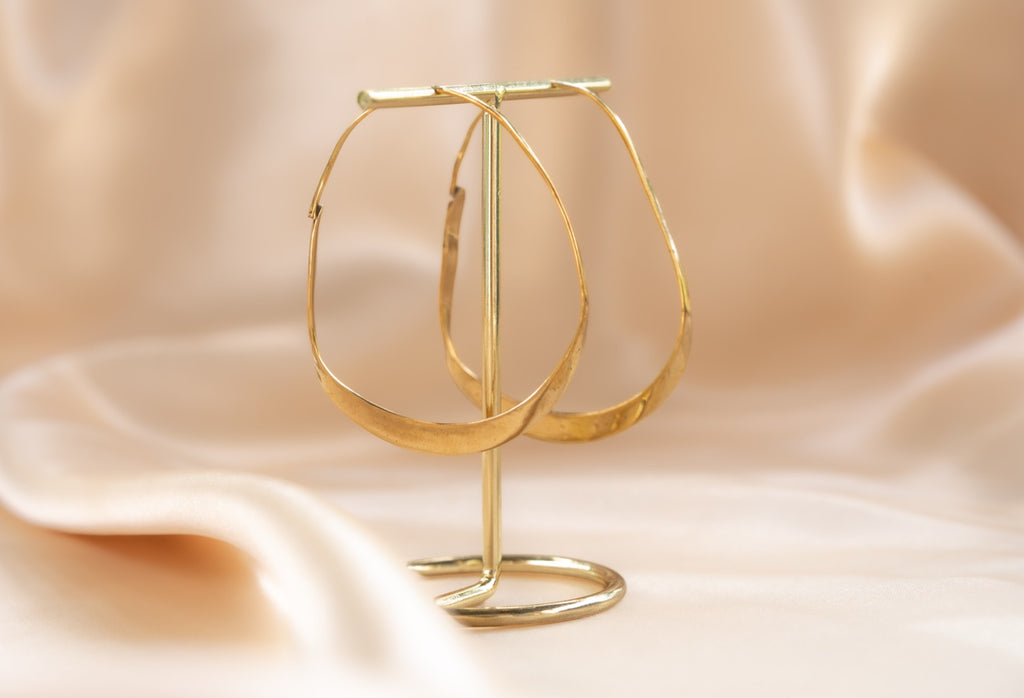 Avalon Twist Hoop handmade silver plated earring in silver — Land of Sundara