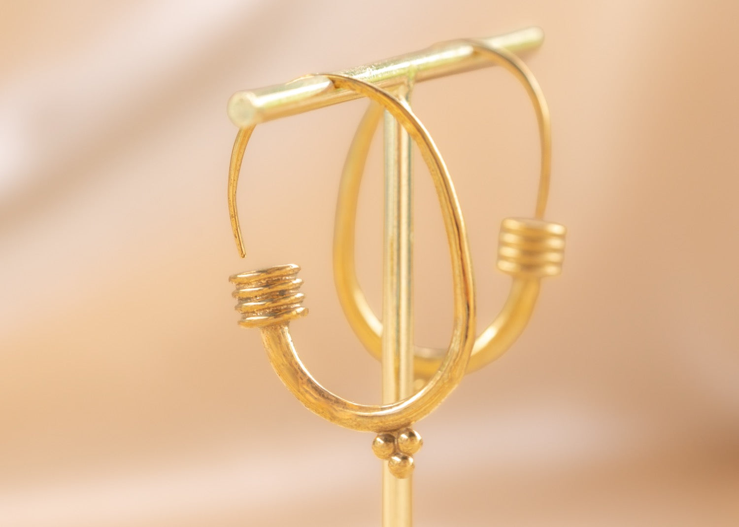 Berber Gold handmade brass earring in gold — Land of Sundara