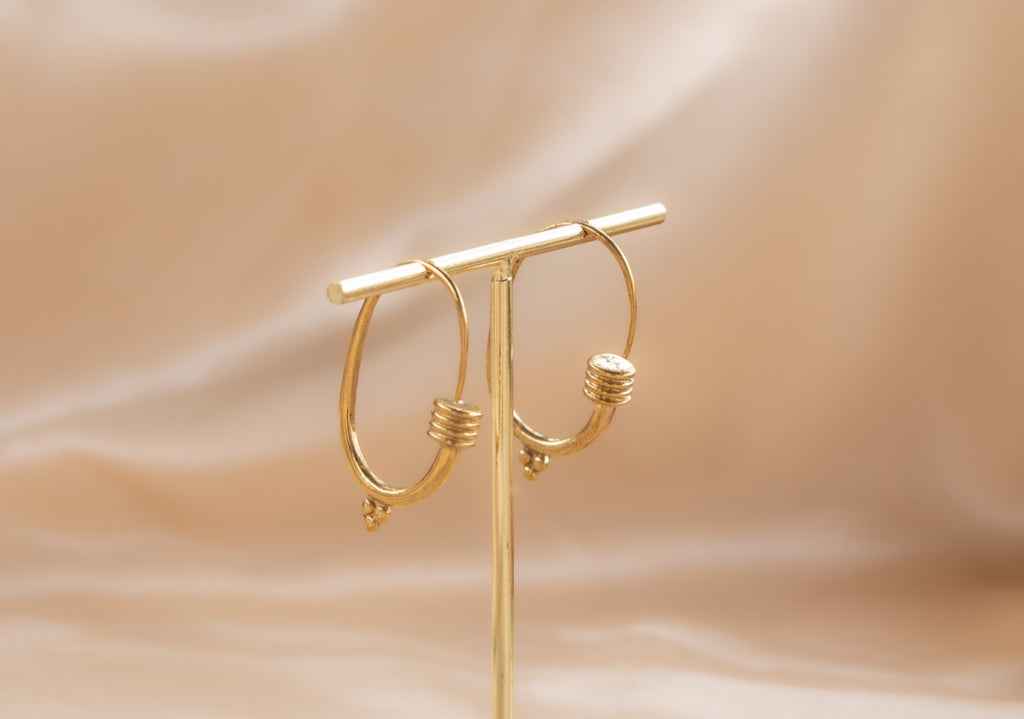 Berber Gold handmade brass earring in gold — Land of Sundara