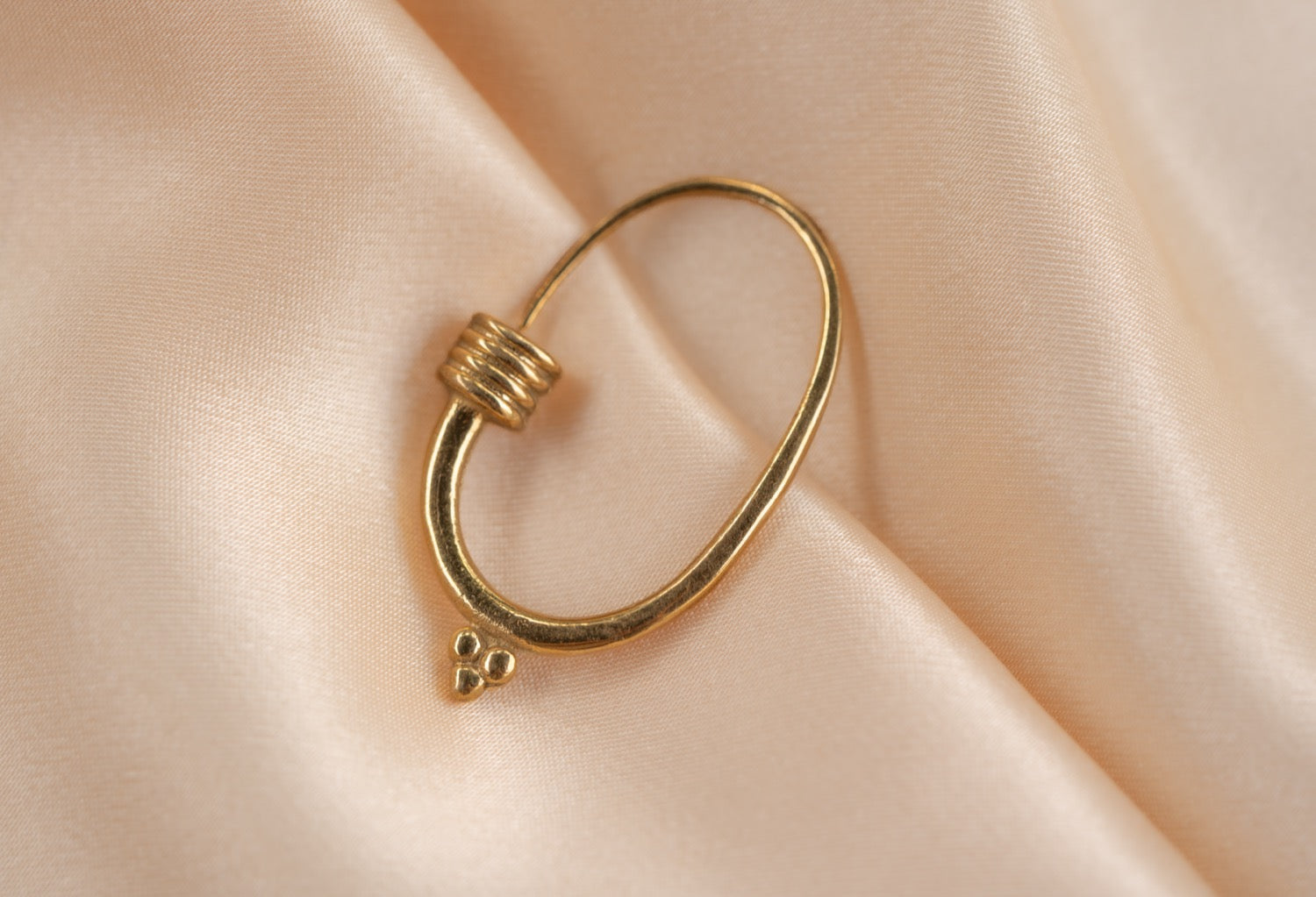 Berber Gold handmade brass earring in gold — Land of Sundara