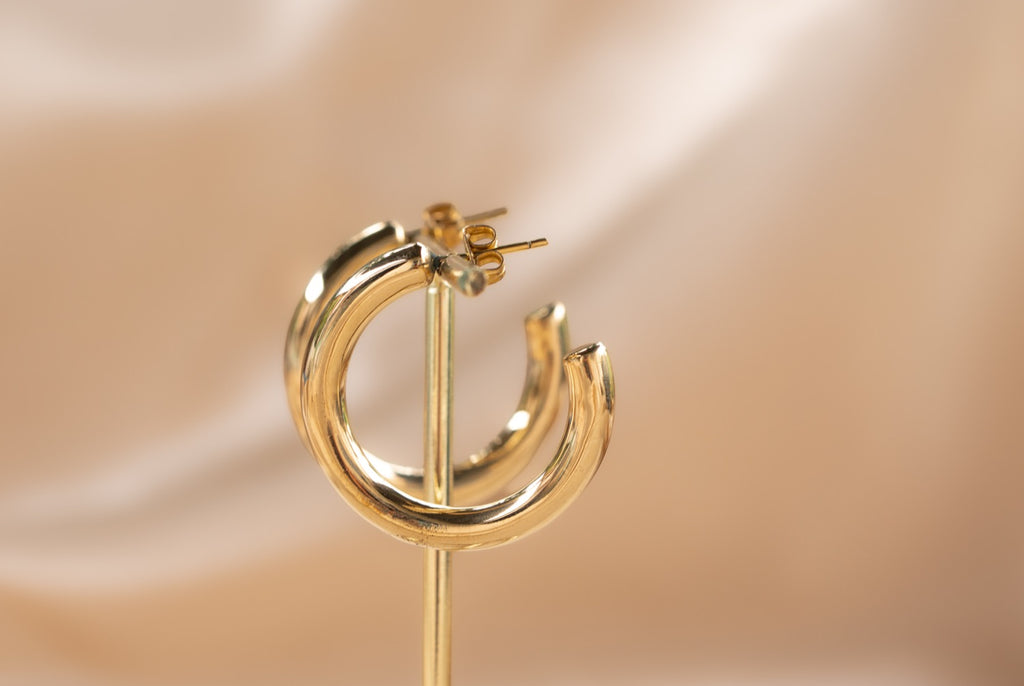 Safi Cuff handmade brass earring in gold — Land of Sundara