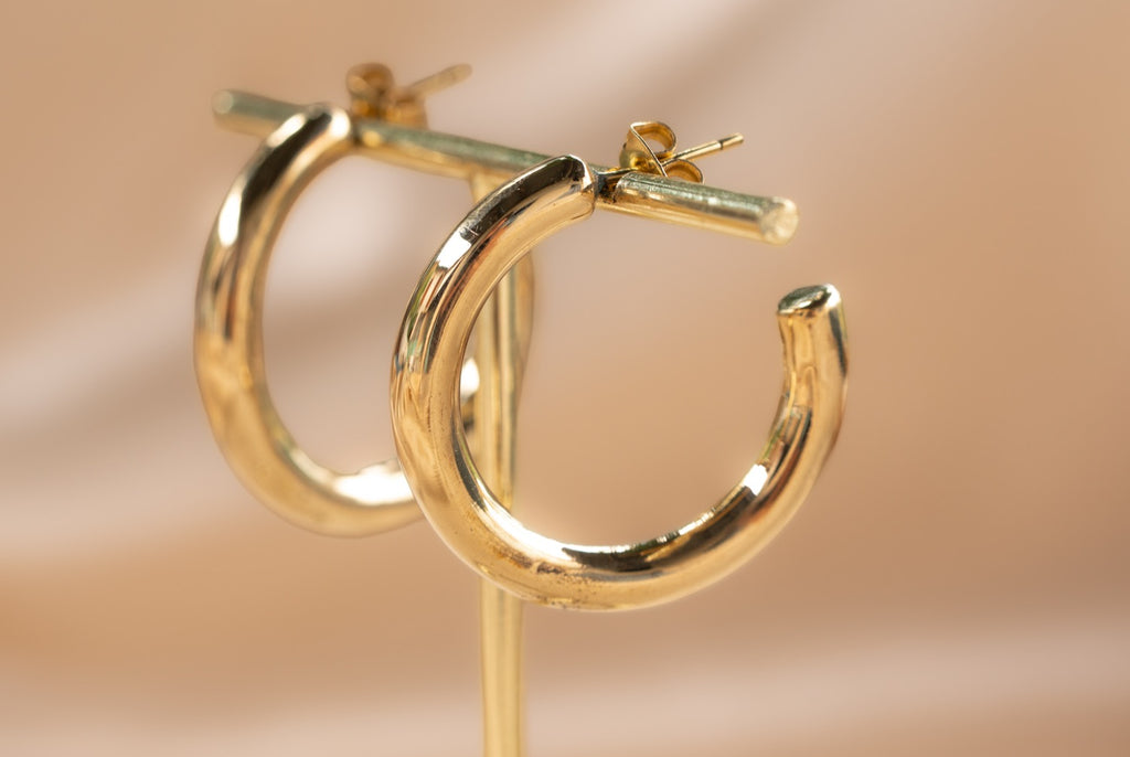 Safi Cuff handmade brass earring in gold — Land of Sundara