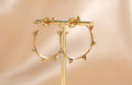 Medina Hoop handmade brass earring in gold — Land of Sundara