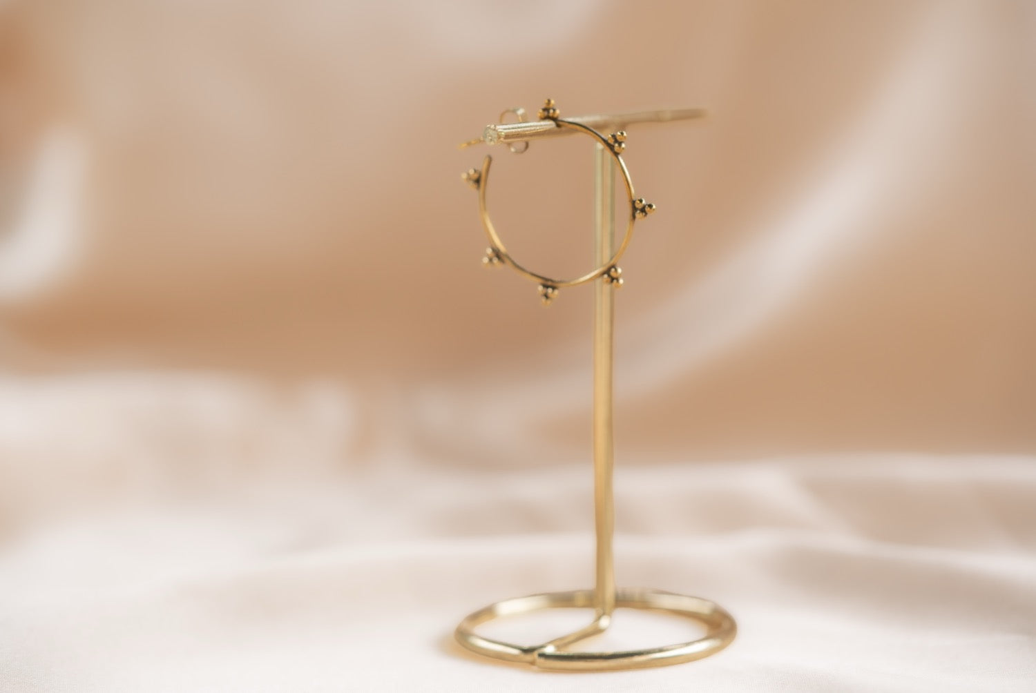 Medina Hoop handmade brass earring in gold — Land of Sundara