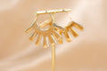 Mini Solstice Disk handmade brass earring in gold — Land of Sundara