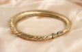 Snake end handmade brass anklet in gold — Land of Sundara