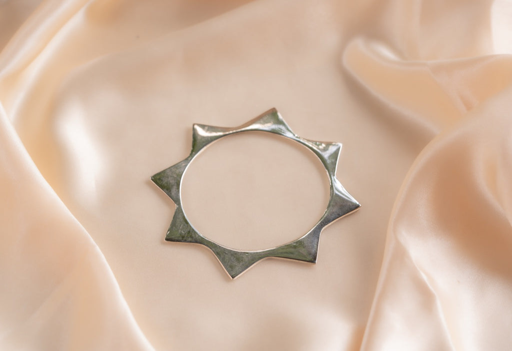 Star bracelet handmade silver plated bracelet in silver — Land of Sundara