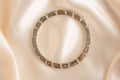 Sectioned braceletchunky handmade silver plated bracelet in silver — Land of Sundara