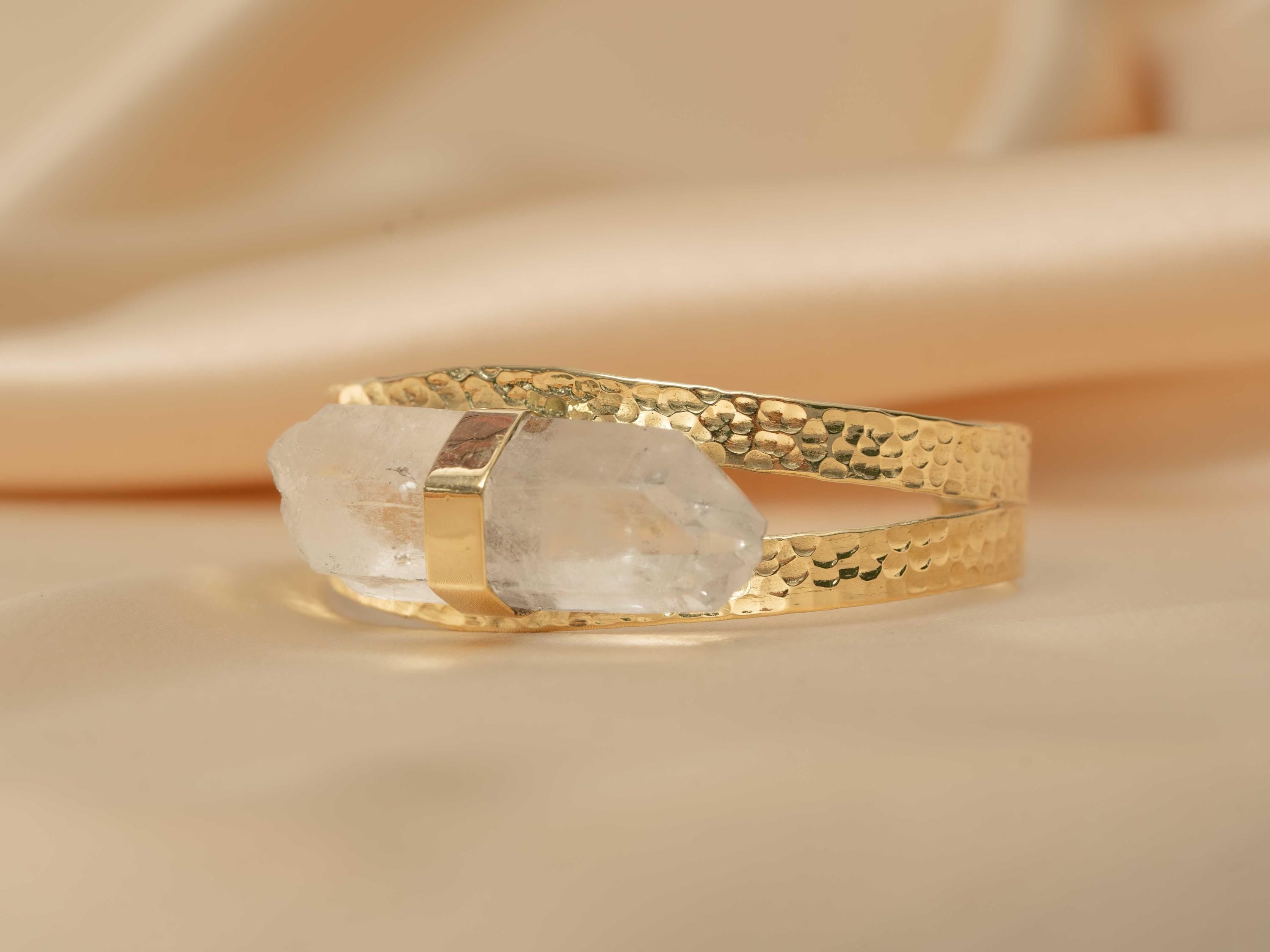 Athena Quartz & Brass Cuff