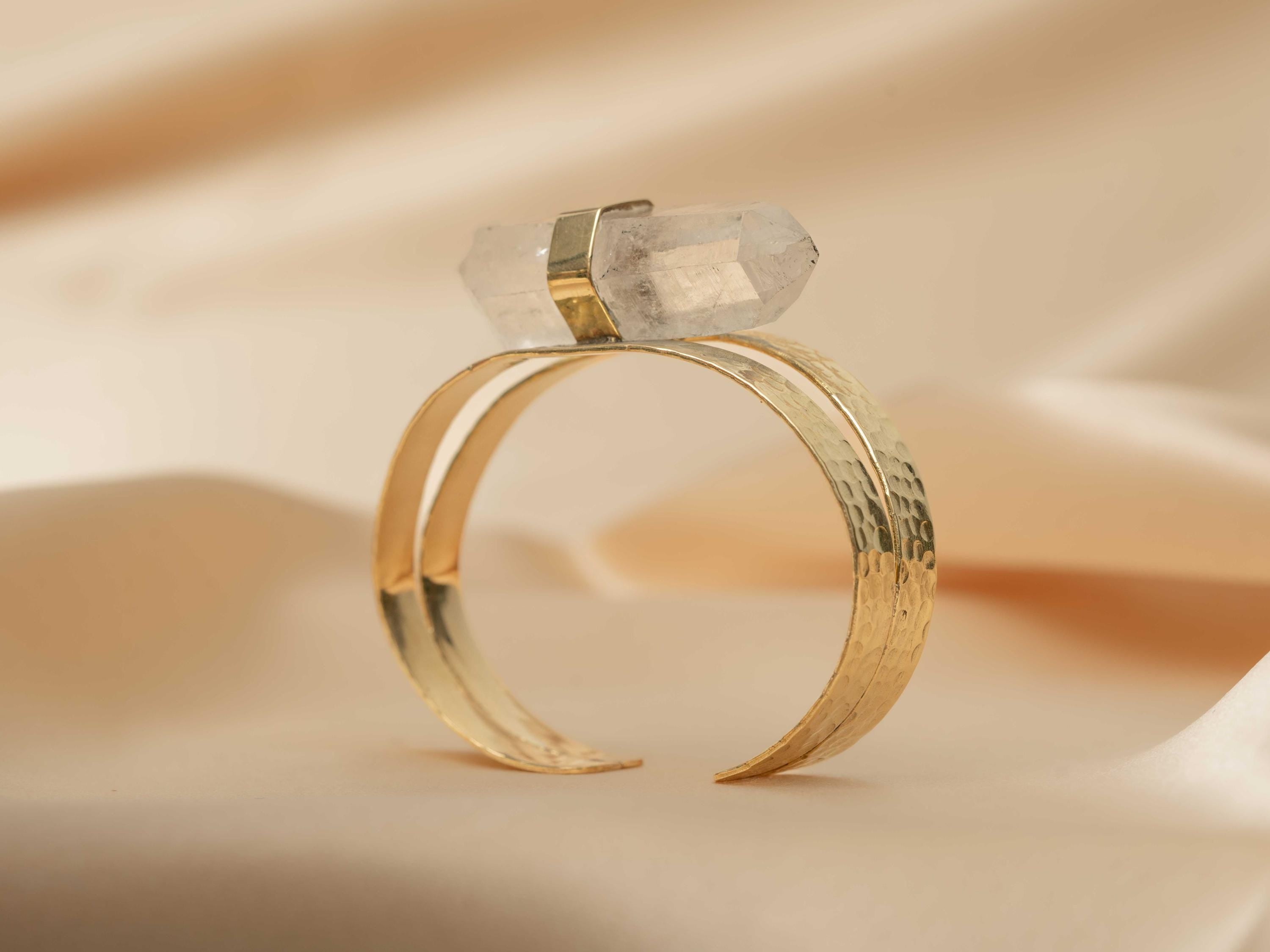 Athena Quartz & Brass Cuff