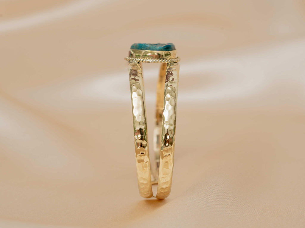Azura Hammered Bracelet in White Quartz