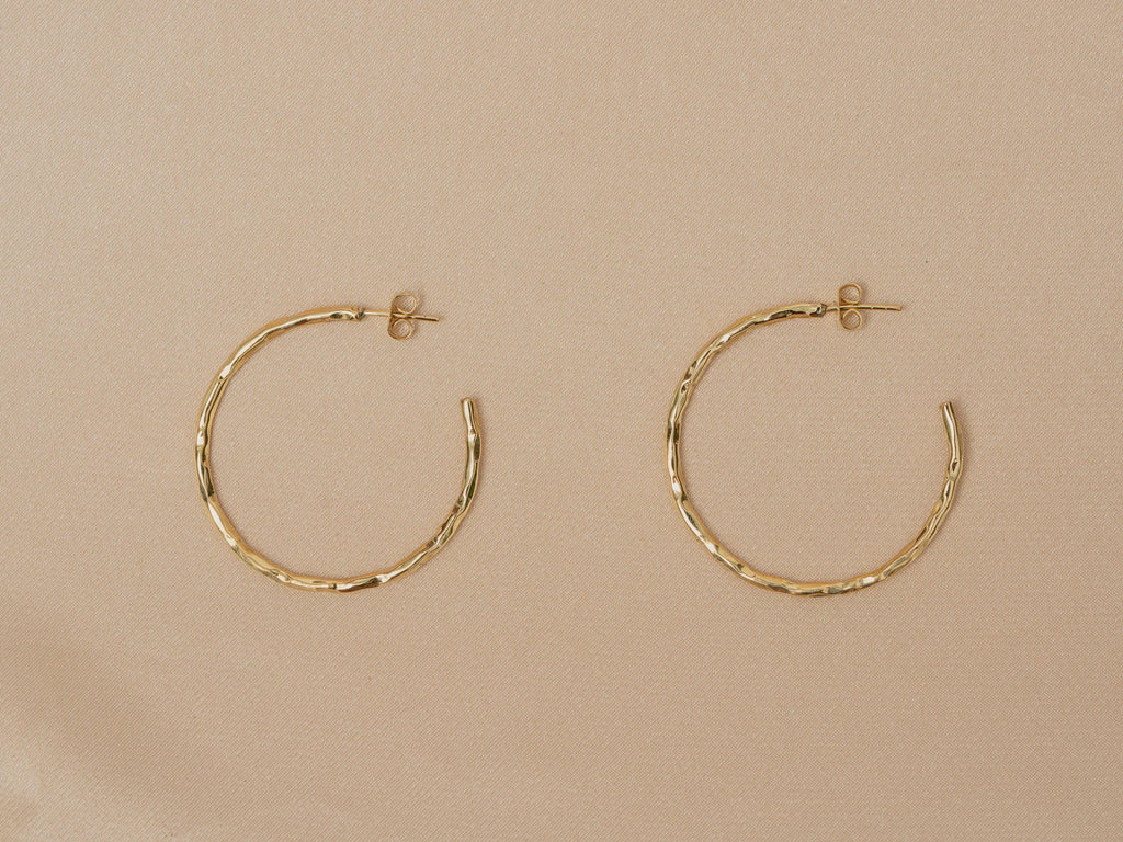 Zena Hammered Hoop Earring