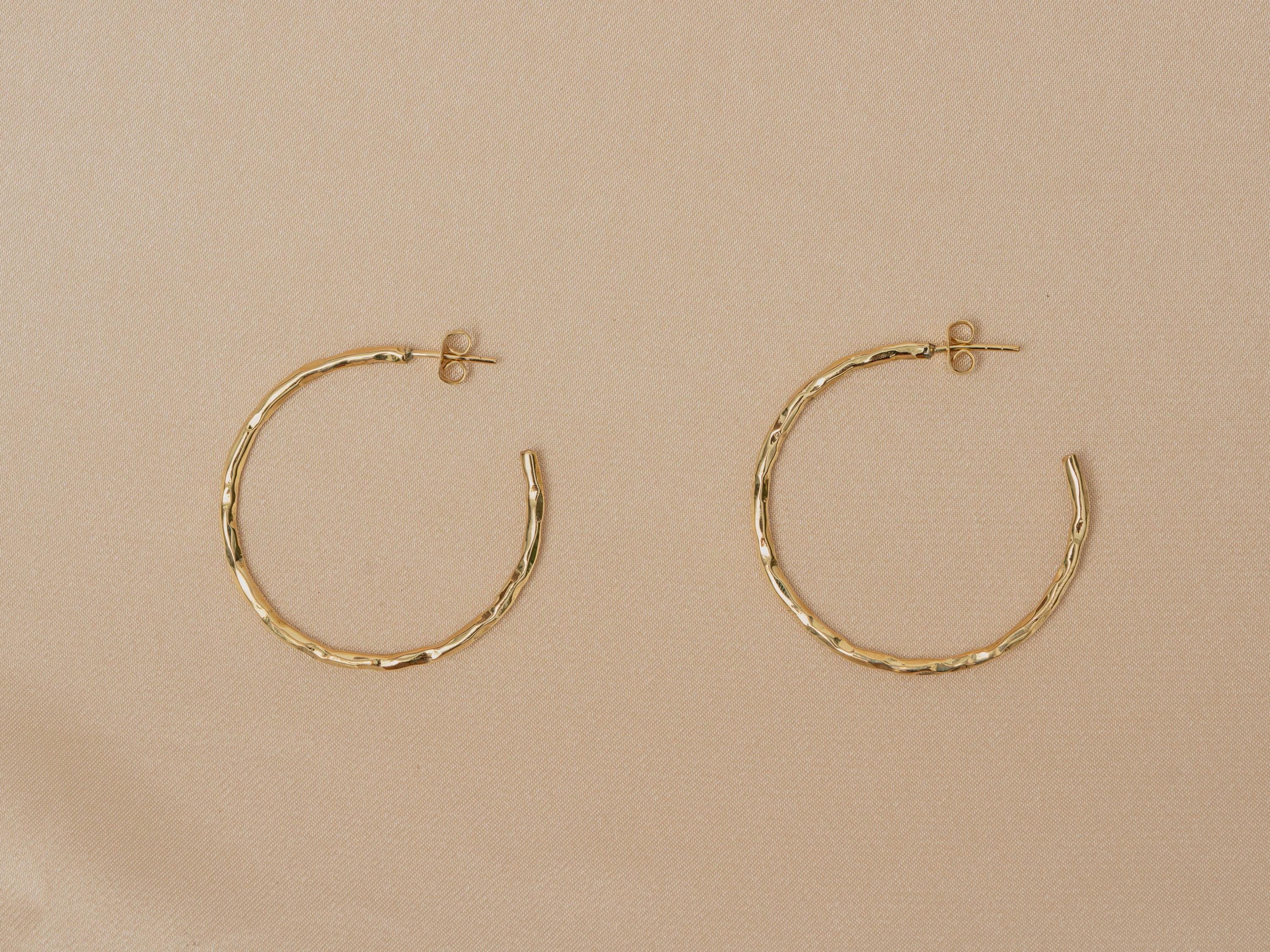 Zena Hammered Hoop Earring