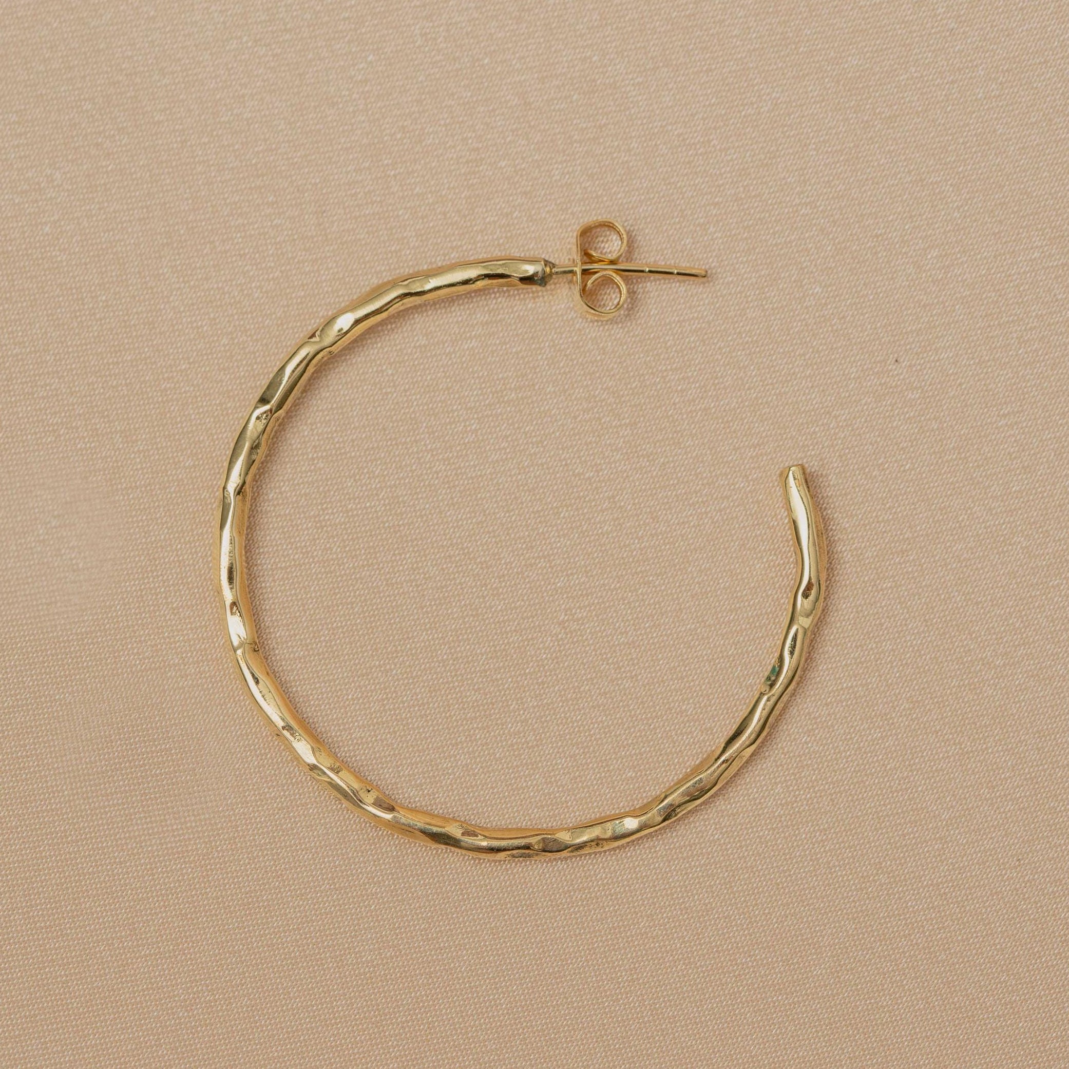 Zena Hammered Hoop Earring