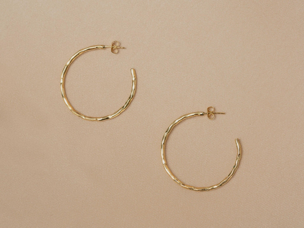Zena Hammered Hoop Earring