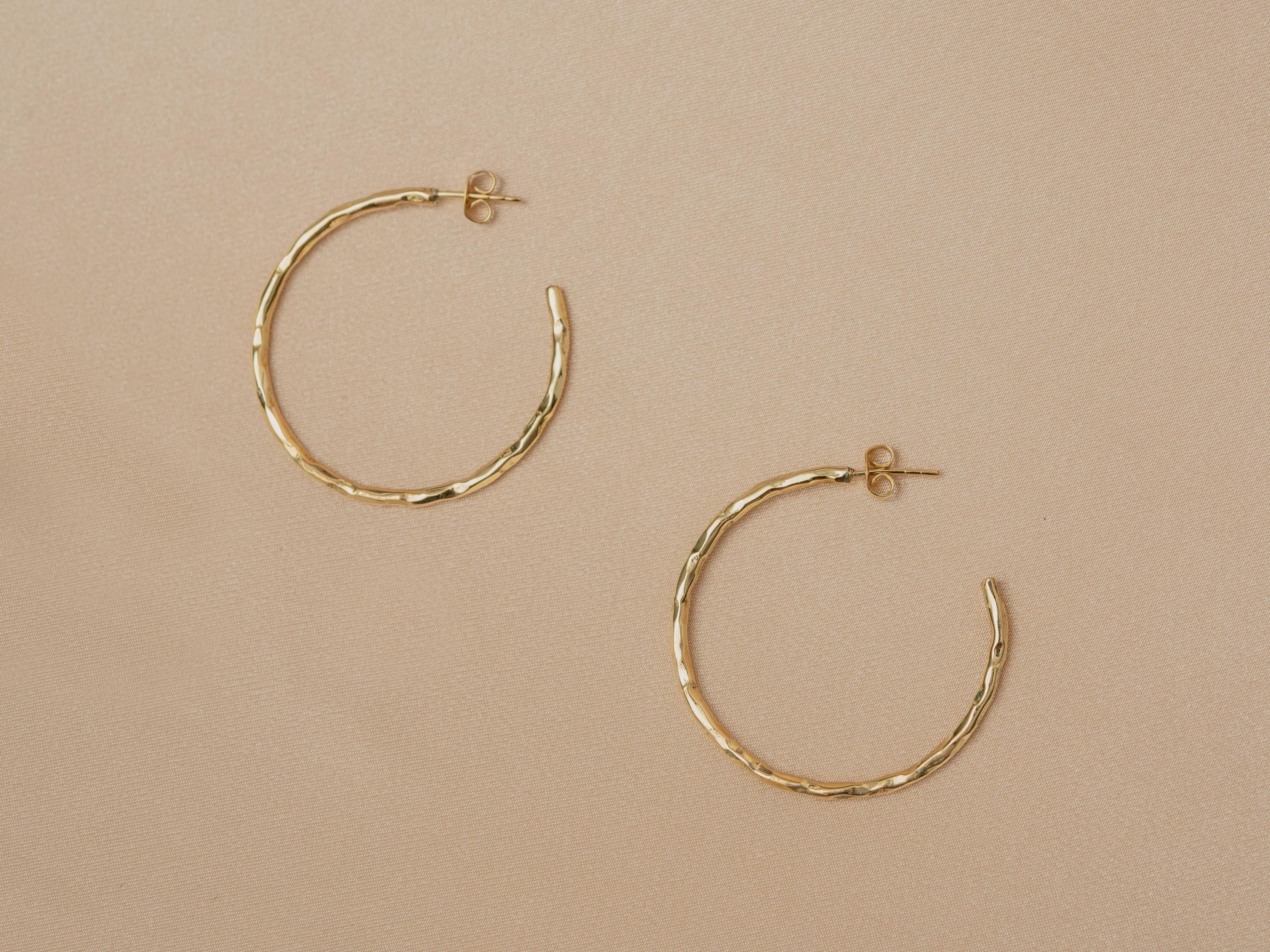 Zena Hammered Hoop Earring