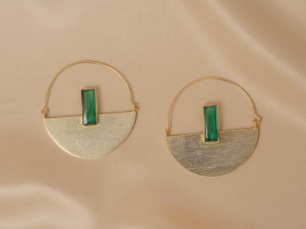 Prisma Emerald Hoop Earring