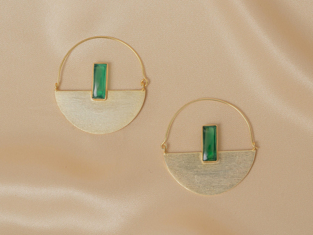 Prisma Emerald Hoop Earring