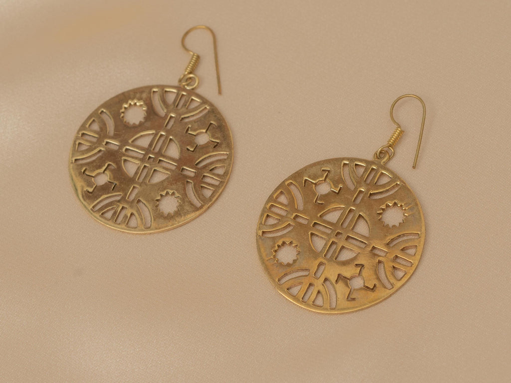 Inka Ruin Disc Earrings