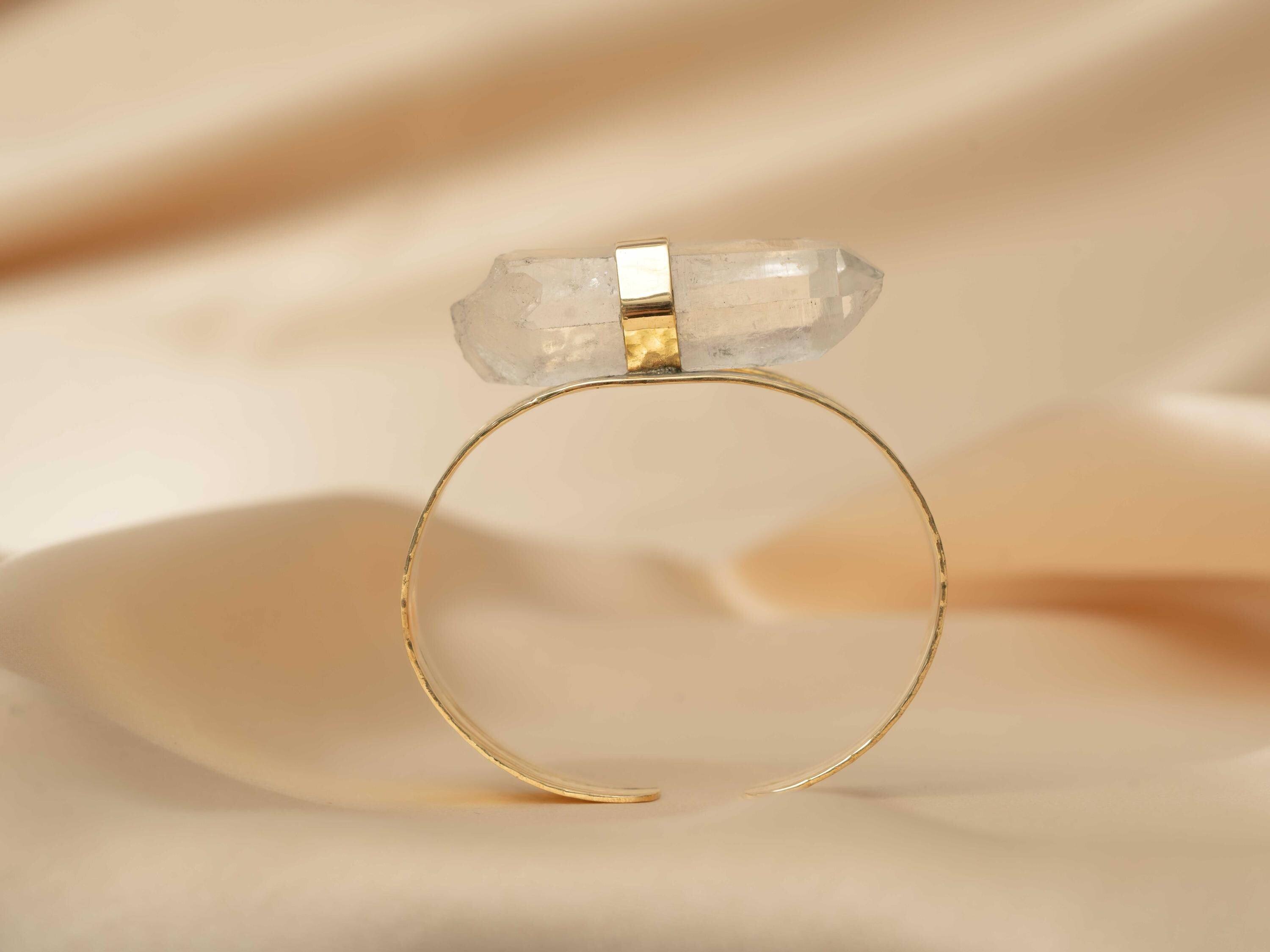 Athena Quartz & Brass Cuff