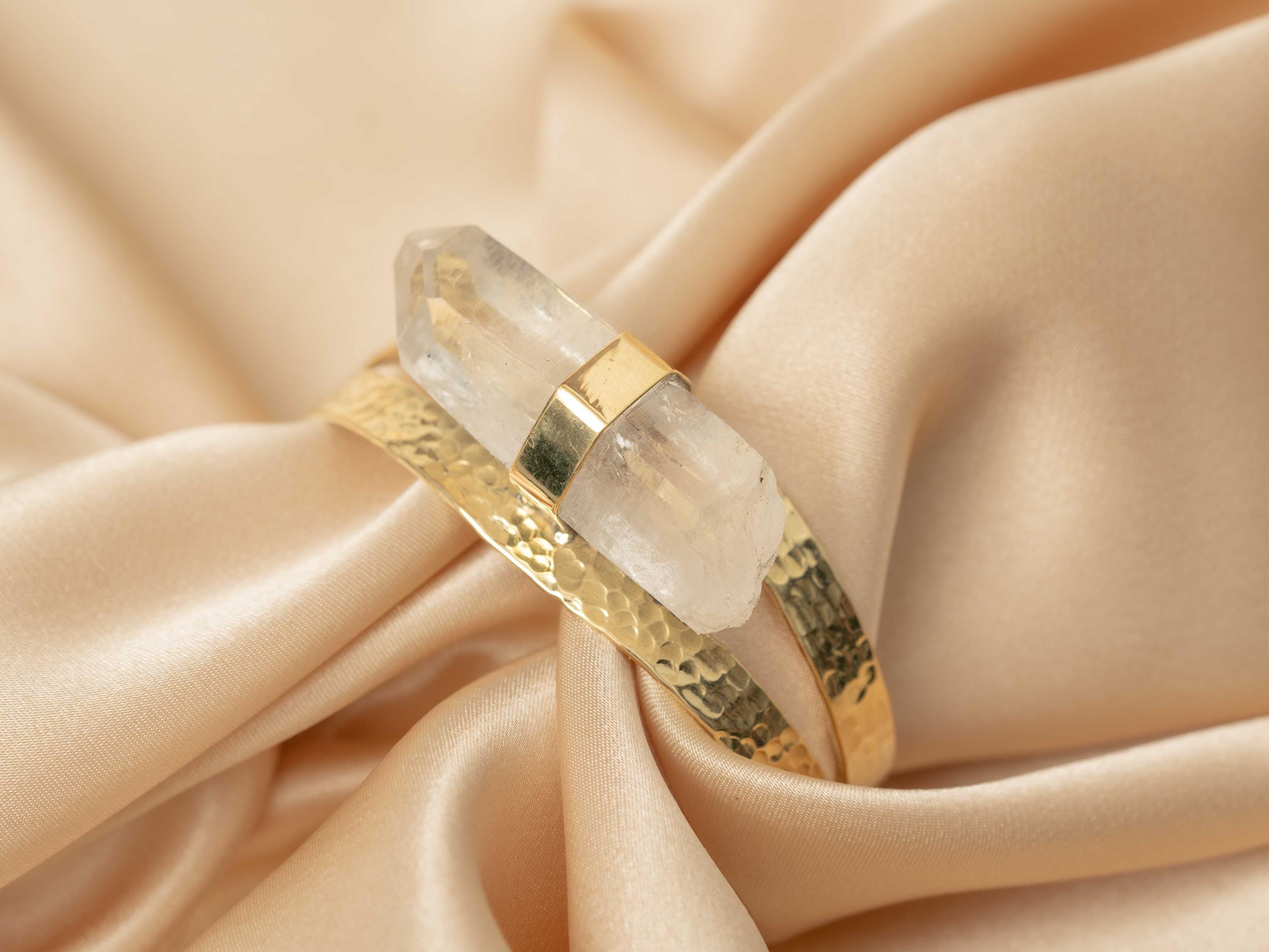 Athena Quartz & Brass Cuff