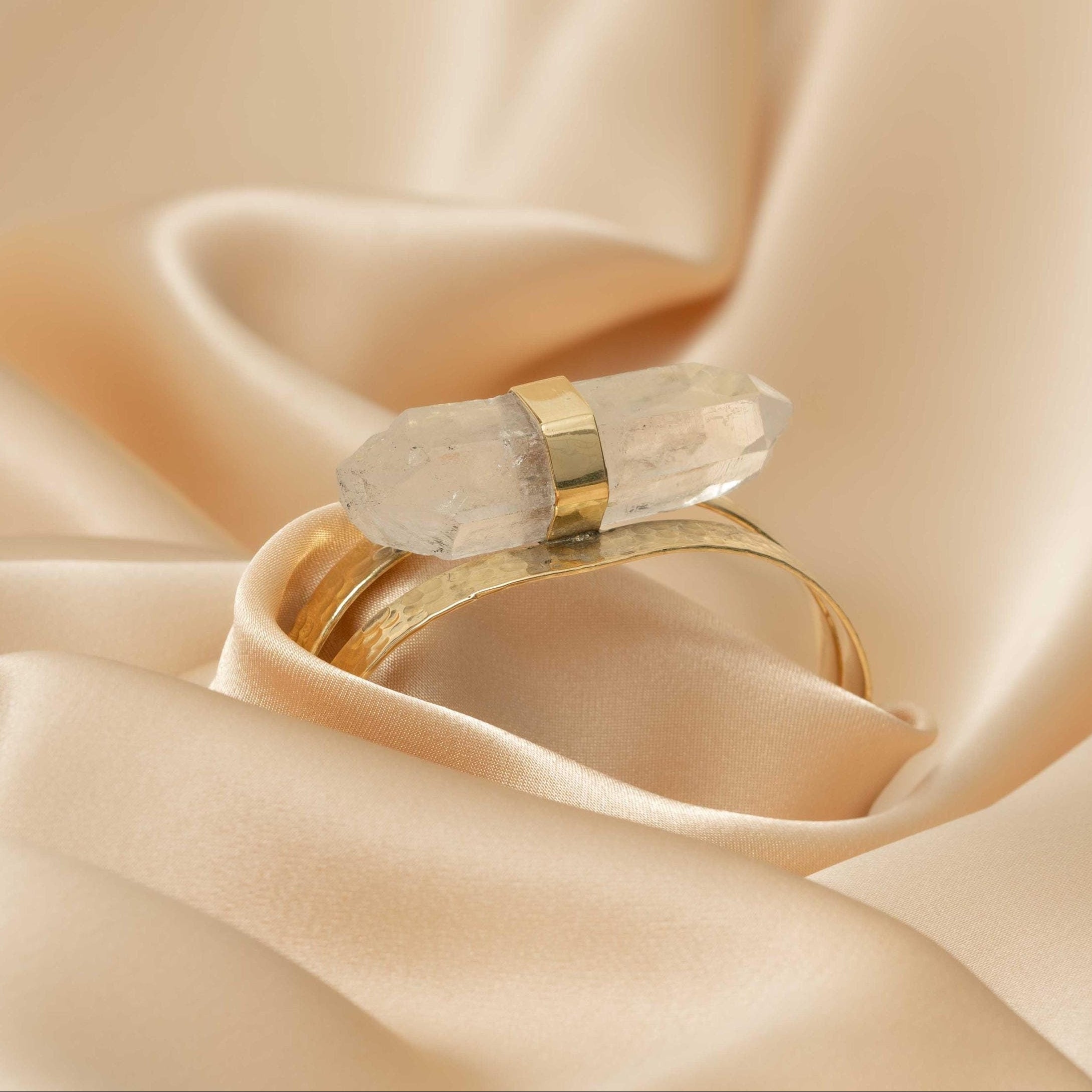Athena Quartz & Brass Cuff