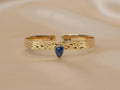 Inca Stone Hammered Bracelet in Midnight Blue