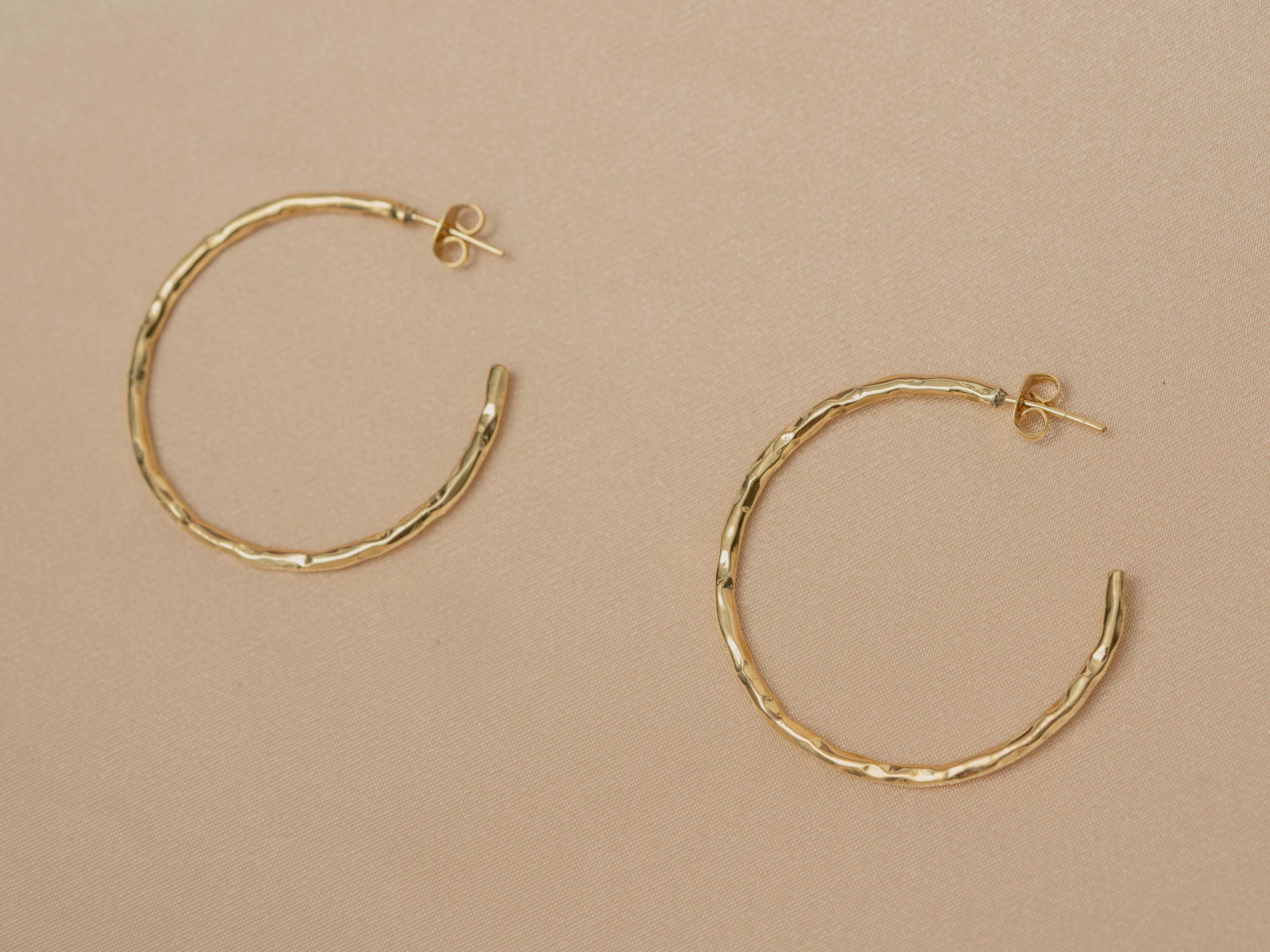 Zena Hammered Hoop Earring