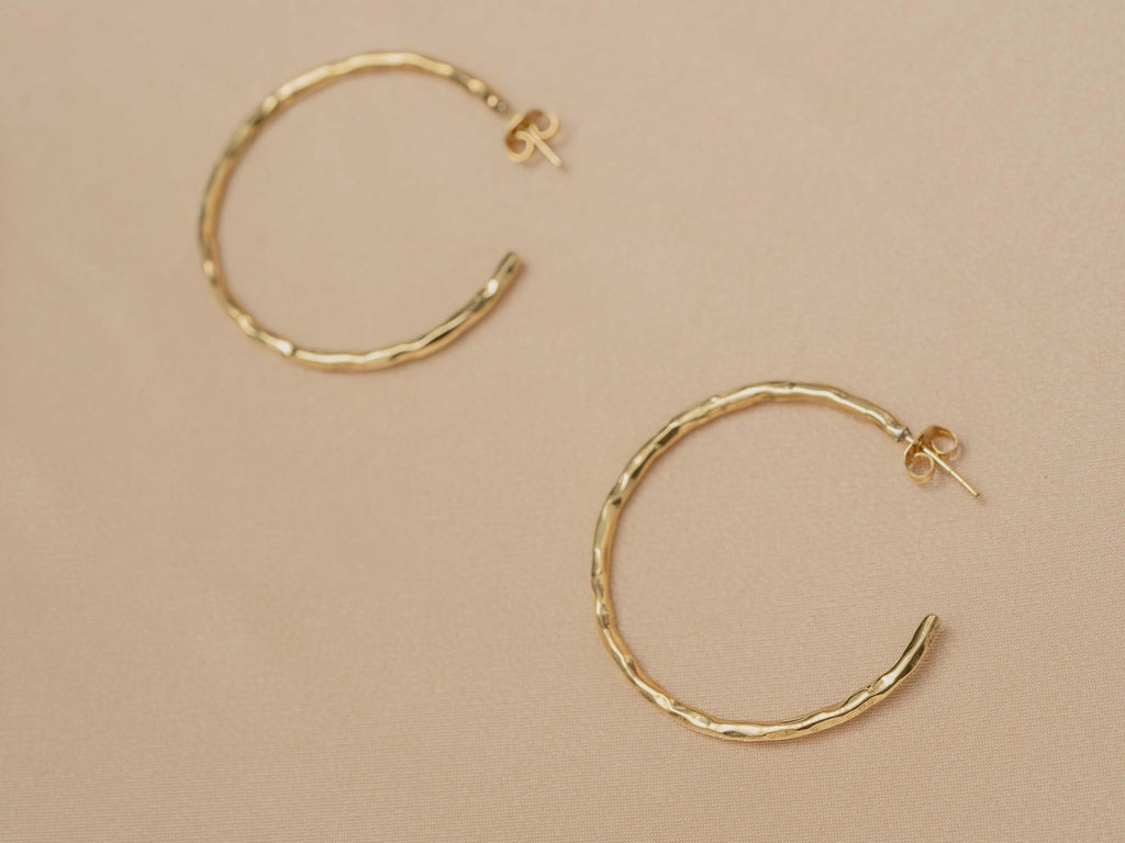 Zena Hammered Hoop Earring
