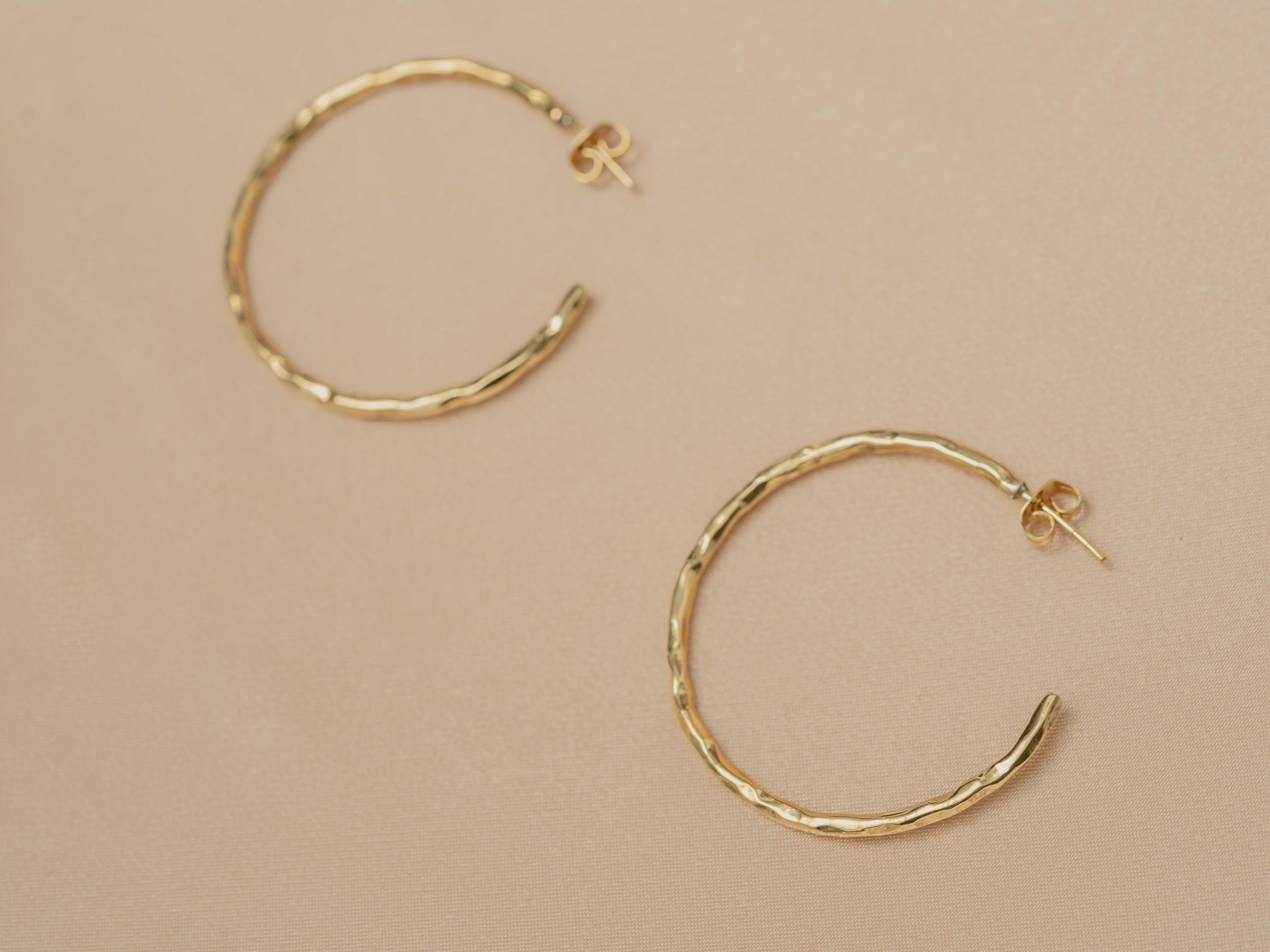 Zena Hammered Hoop Earring