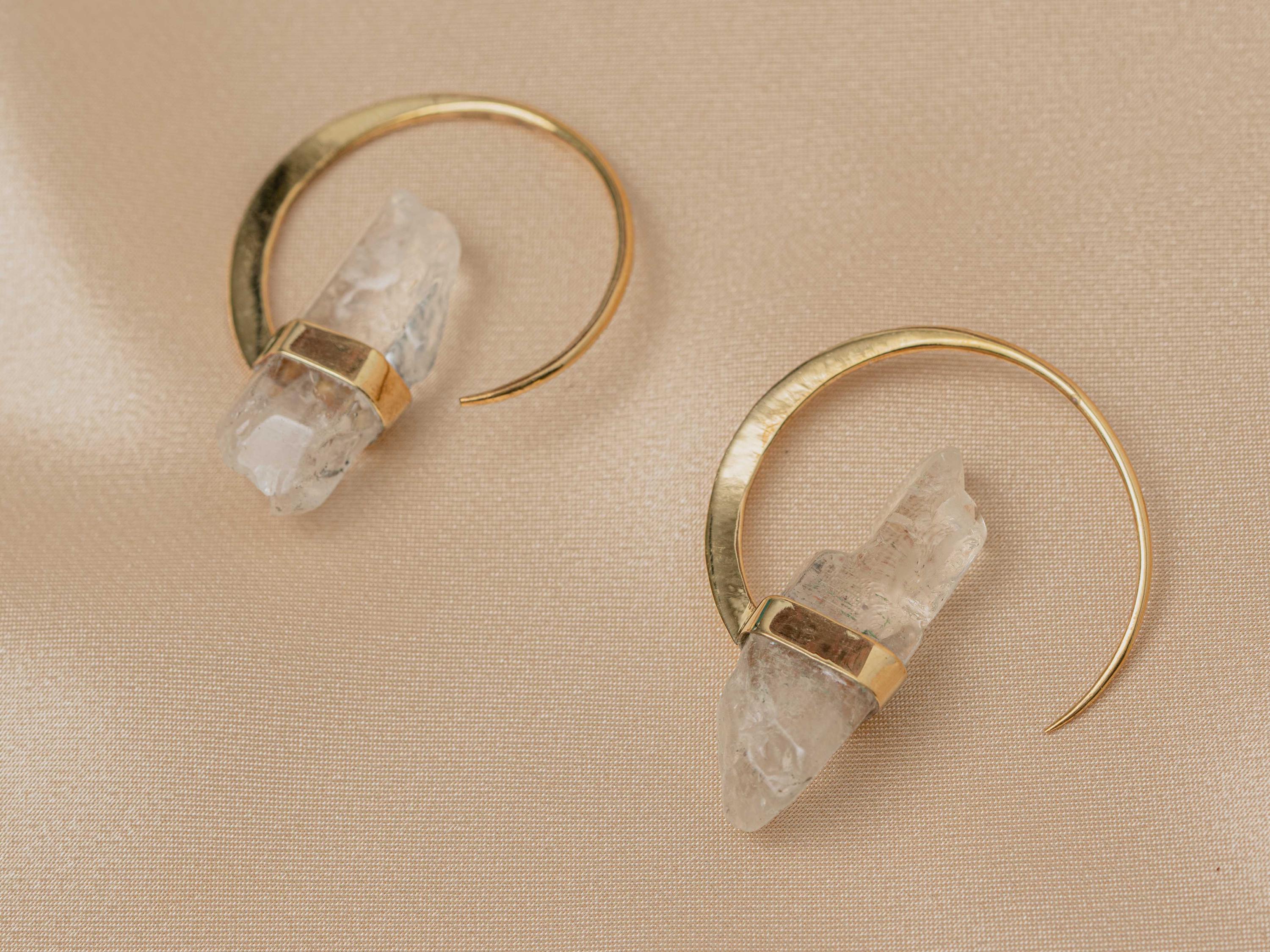 Illumina White Quartz Earring