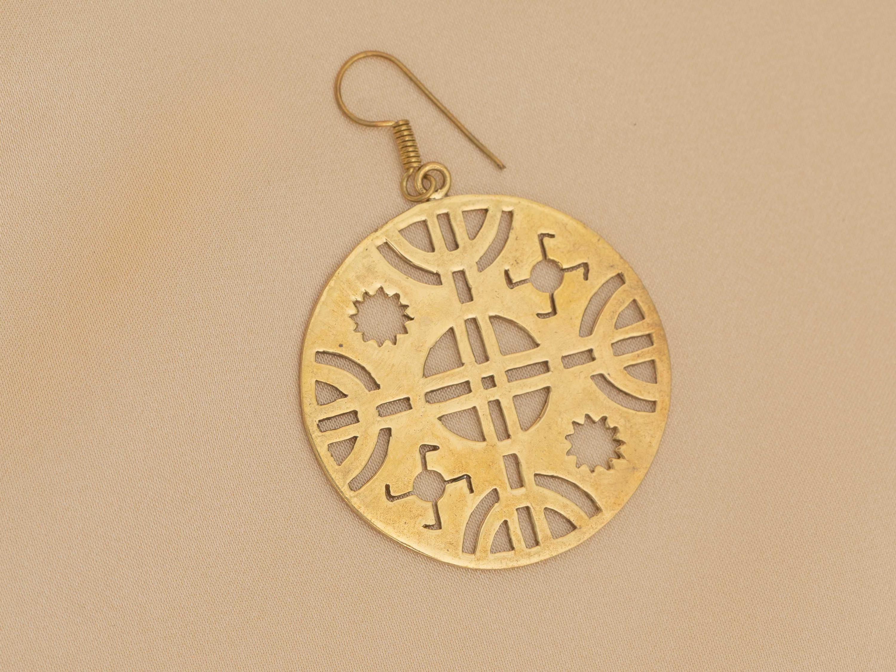 Inka Ruin Disc Earrings