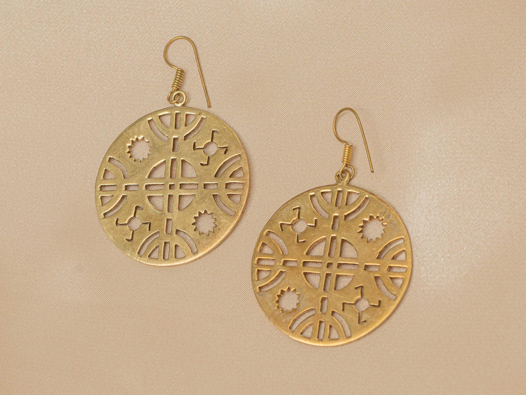 Inka Ruin Disc Earrings